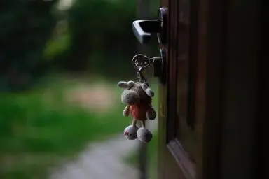 Key in an open door