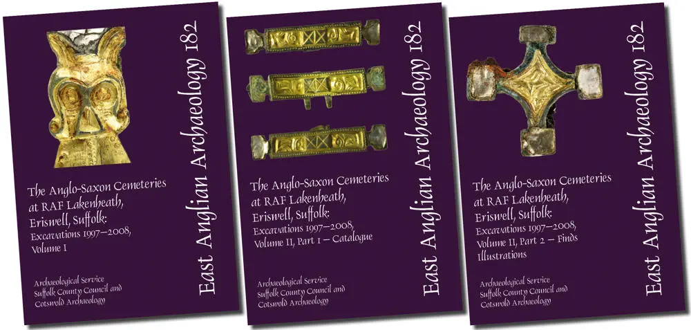 Covers of the three parts to the book