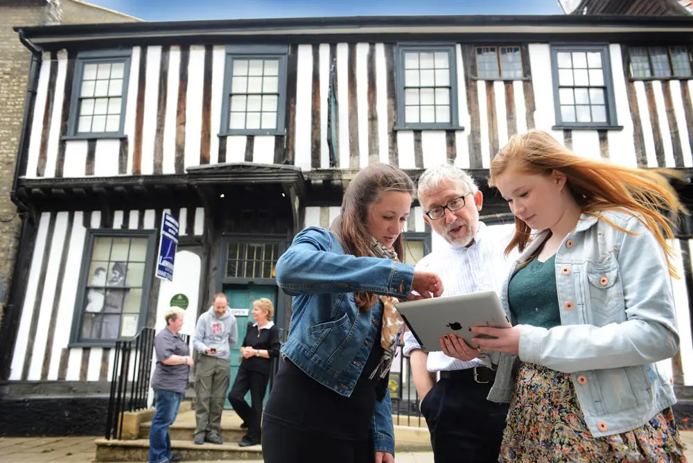 Visitors accessing Info-Point data at the Ancient House Museum Thetford