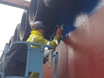 Engineer painting