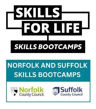 Skills for Life and Norfolk and Suffolk Skills Bootcamps logos