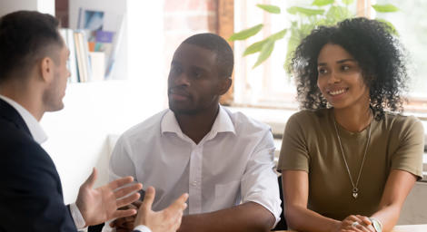 Couple giving notice for marriage