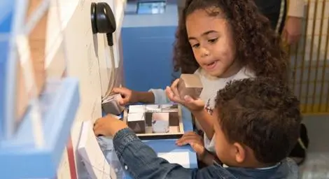 Two children in Suffolk Archives' The Hold